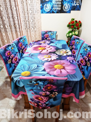 Original 3D Printed Dining Chair Table Cover  6pis combo set